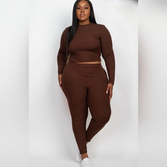 Llong sleeve top & leggings set - Picture 1 of 2